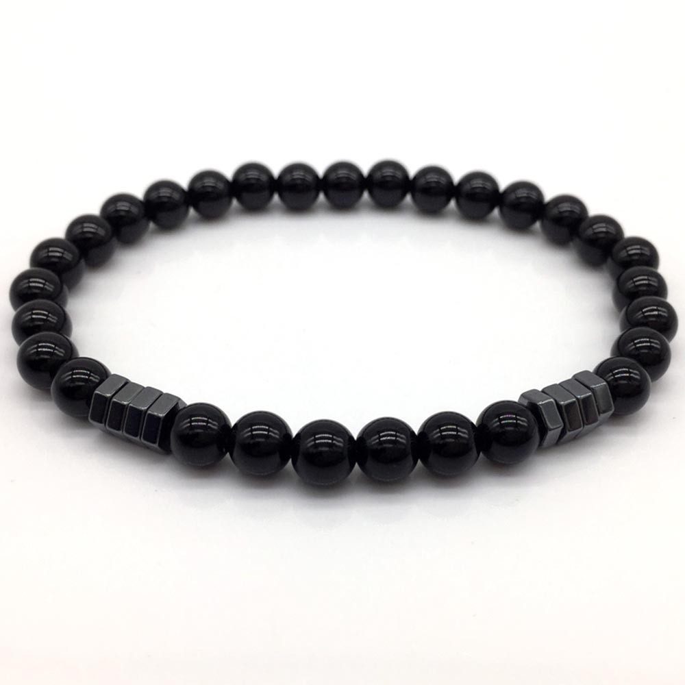 Geometric Beaded Men Bracelets Simple Fashion 6mm Stone Bangles Jewelry Bracelet