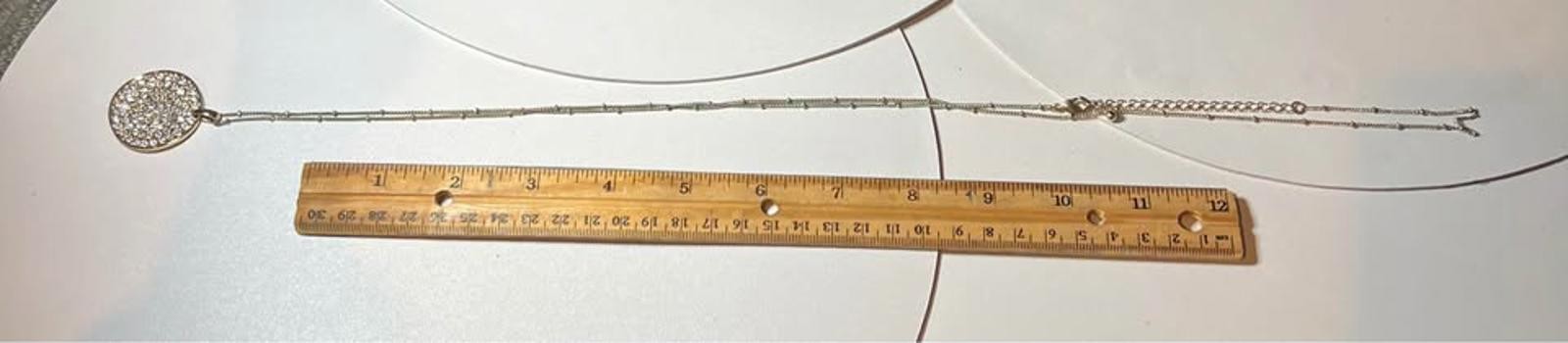 16 in Shiny Silver Tone Necklace in Perfect Condition