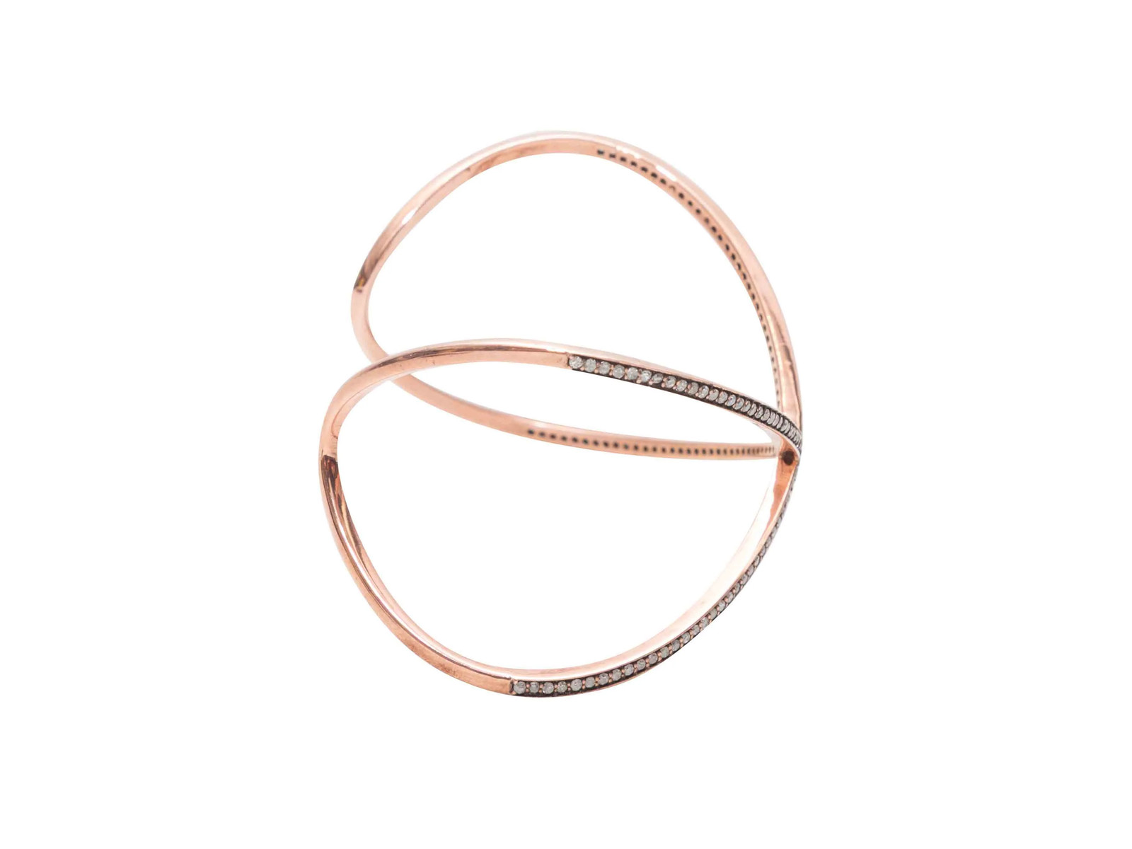 Rose Gold Jennifer Miller Pave Diamond Cuff Bracelet