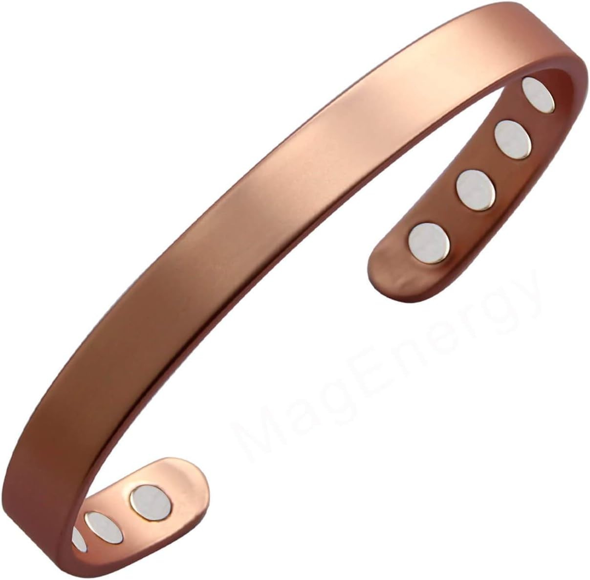 99.9% Pure Copper Magnetic Bracelet for Wellness – Adjustable 6.8 Inch Bangle