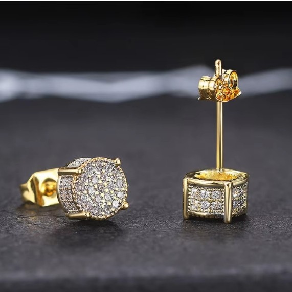 Elegant Stud Earring Alloy Round Women’s Earrings Jewelry Wedding Engagement