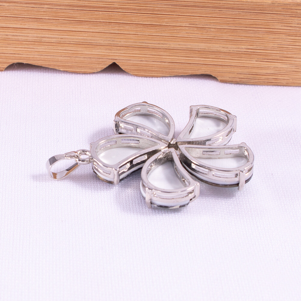 Natural Abalone Shell Pendants Lucky Pinwheel Flower Paua Shells Pendant for Wom