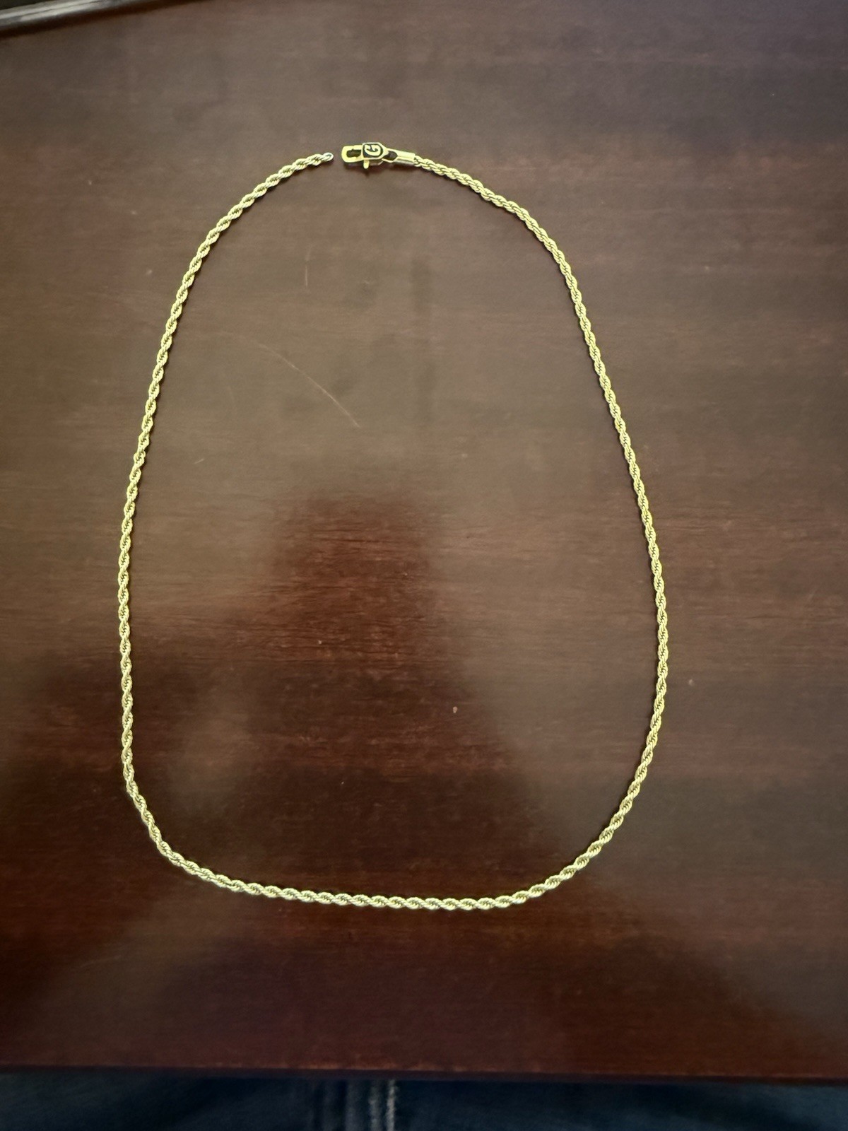 Gold Plated Rope Chain 2mm