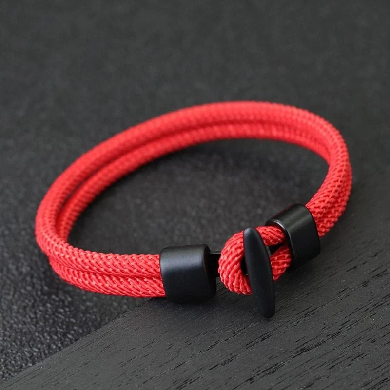 NEW Men’s Rope Bracelet Viking Punk Hiphop Outdoor Camping Jewelry