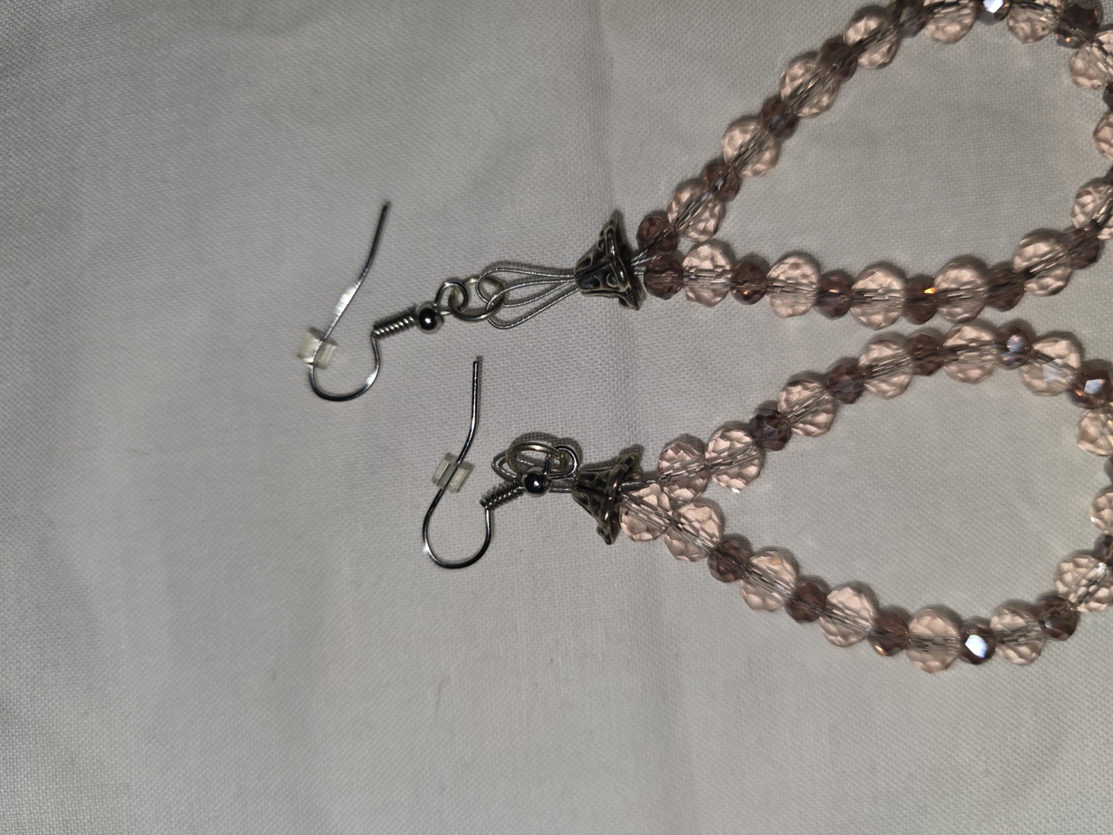 Sparkly earrings for women , shiny beads handmade