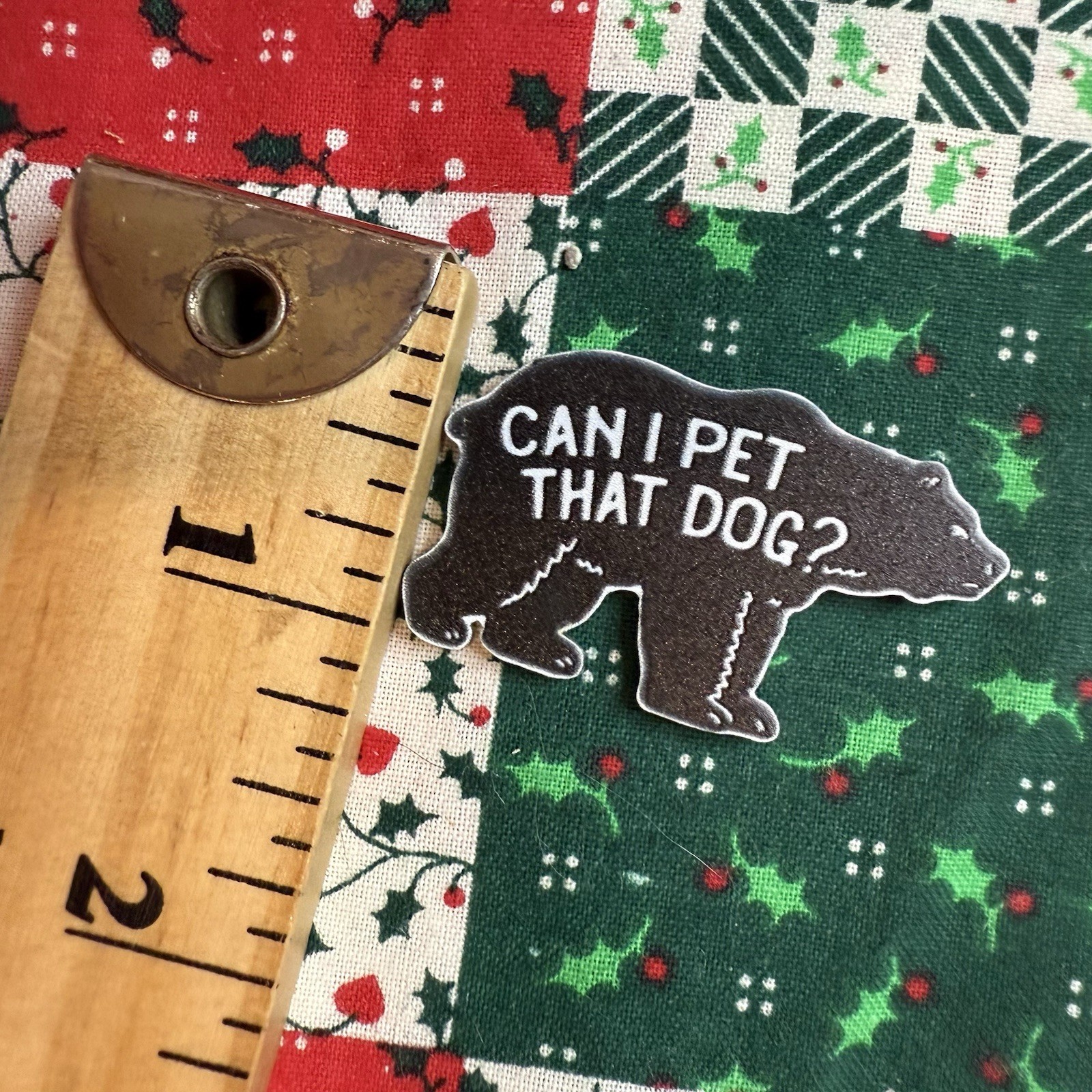 Pin Acrylic Bear Brooch Can I Pet That Dog Black Bear Outdoor Gift DIY New