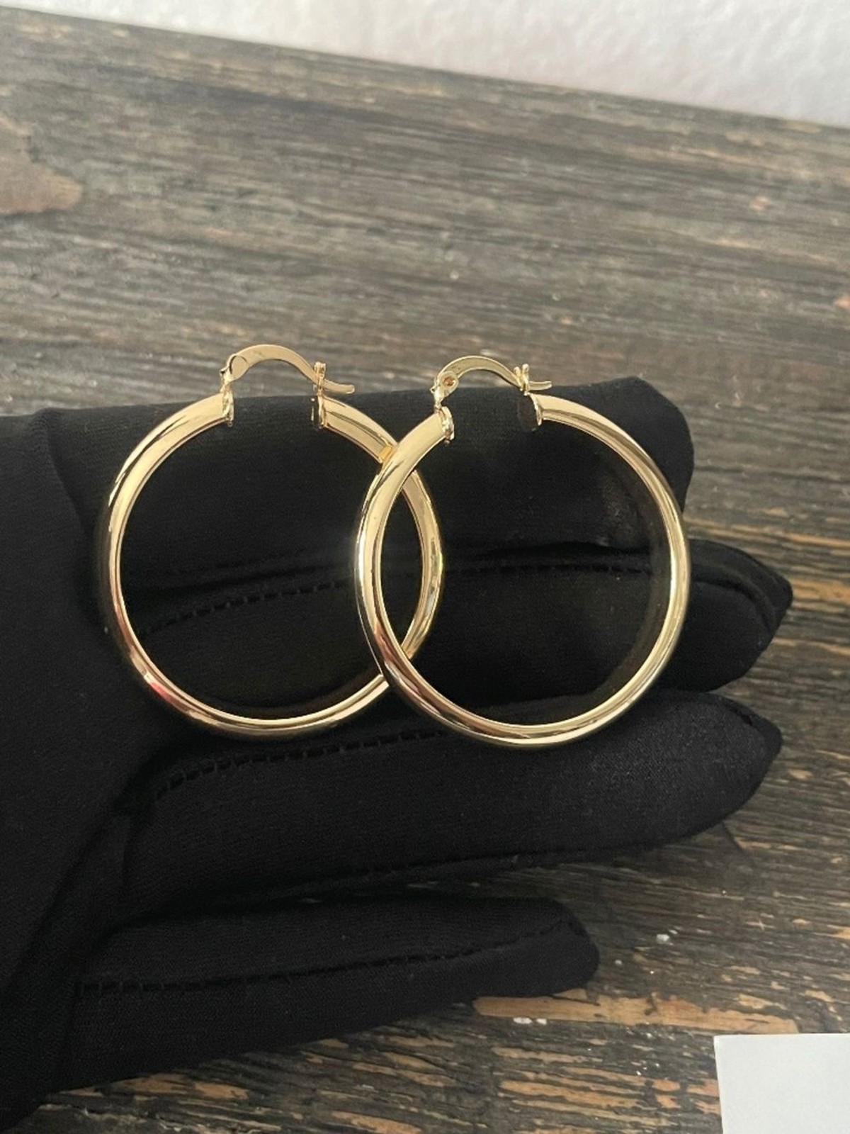 New Classic Quality Laminated Gold Hoop Earrings