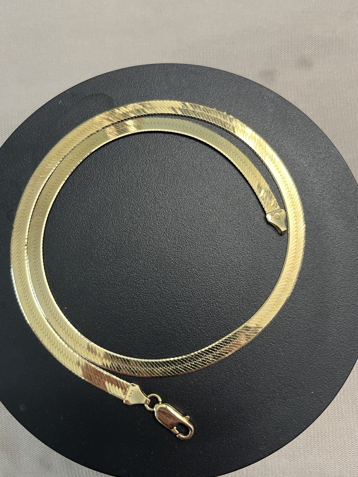 Solid 14k Italian Gold Herringbone Chain