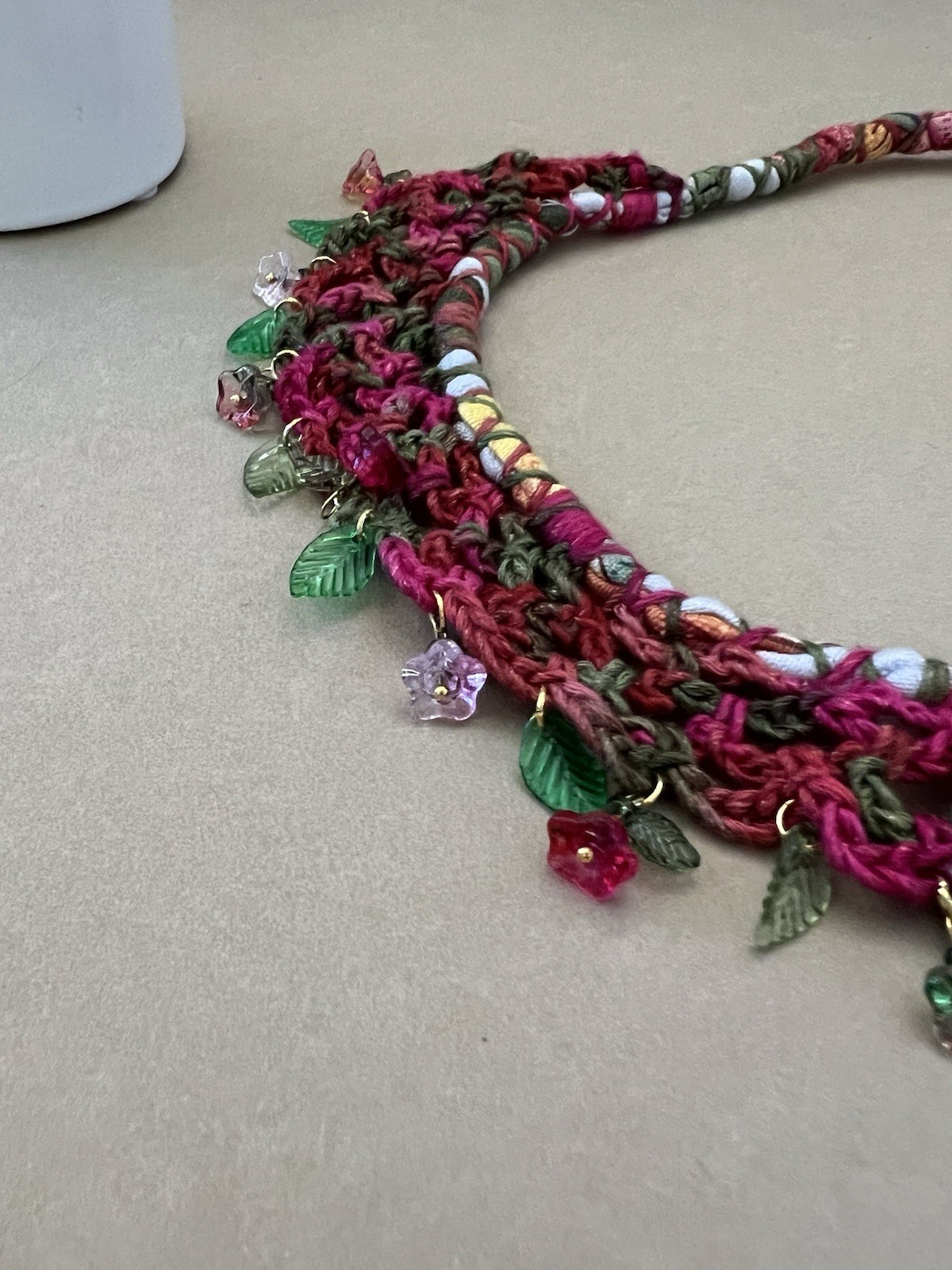 Crochet Cottagecore Floral Necklace – Artsy Coquette Necklace