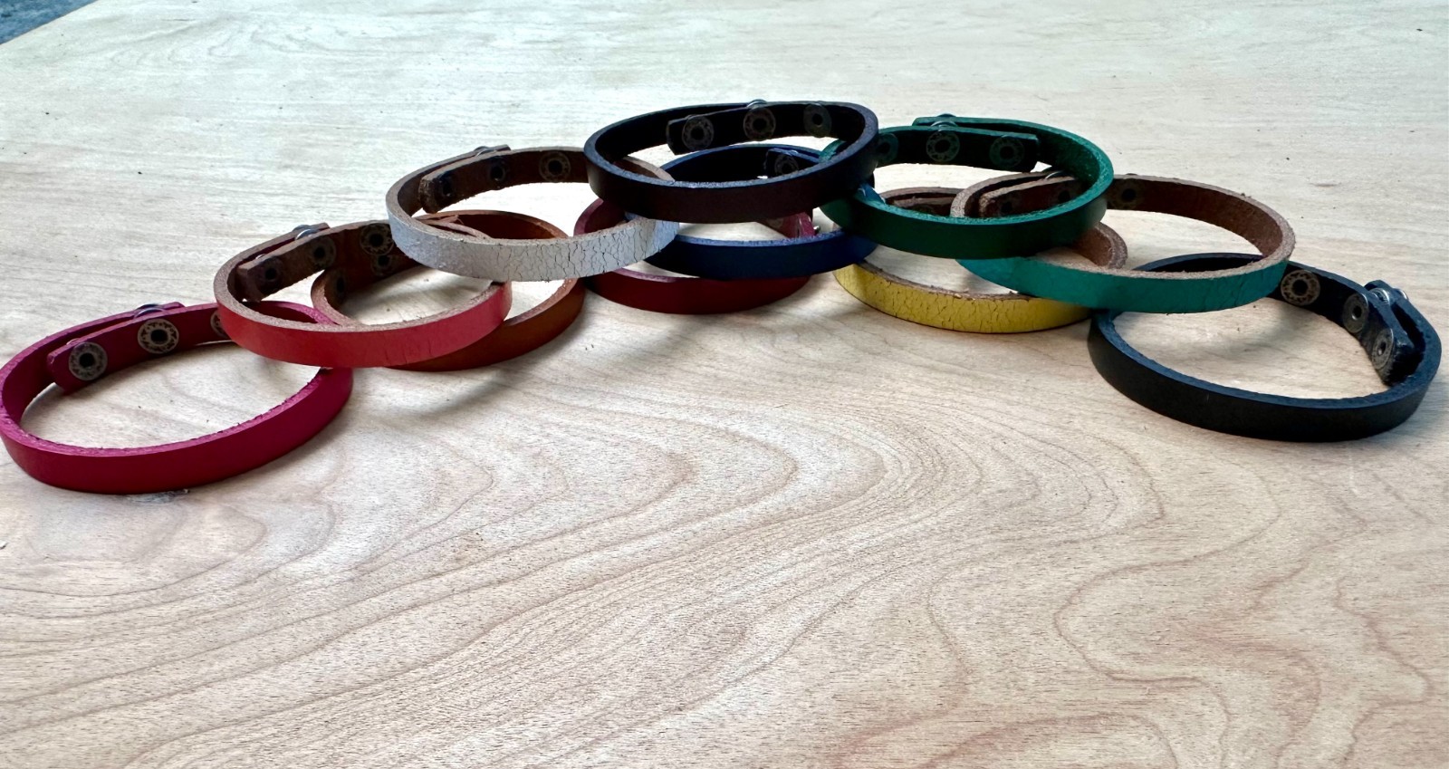 Bulk Lot of 33 Leather Thin Multi Color Bracelets Wholesale Surfer Resale