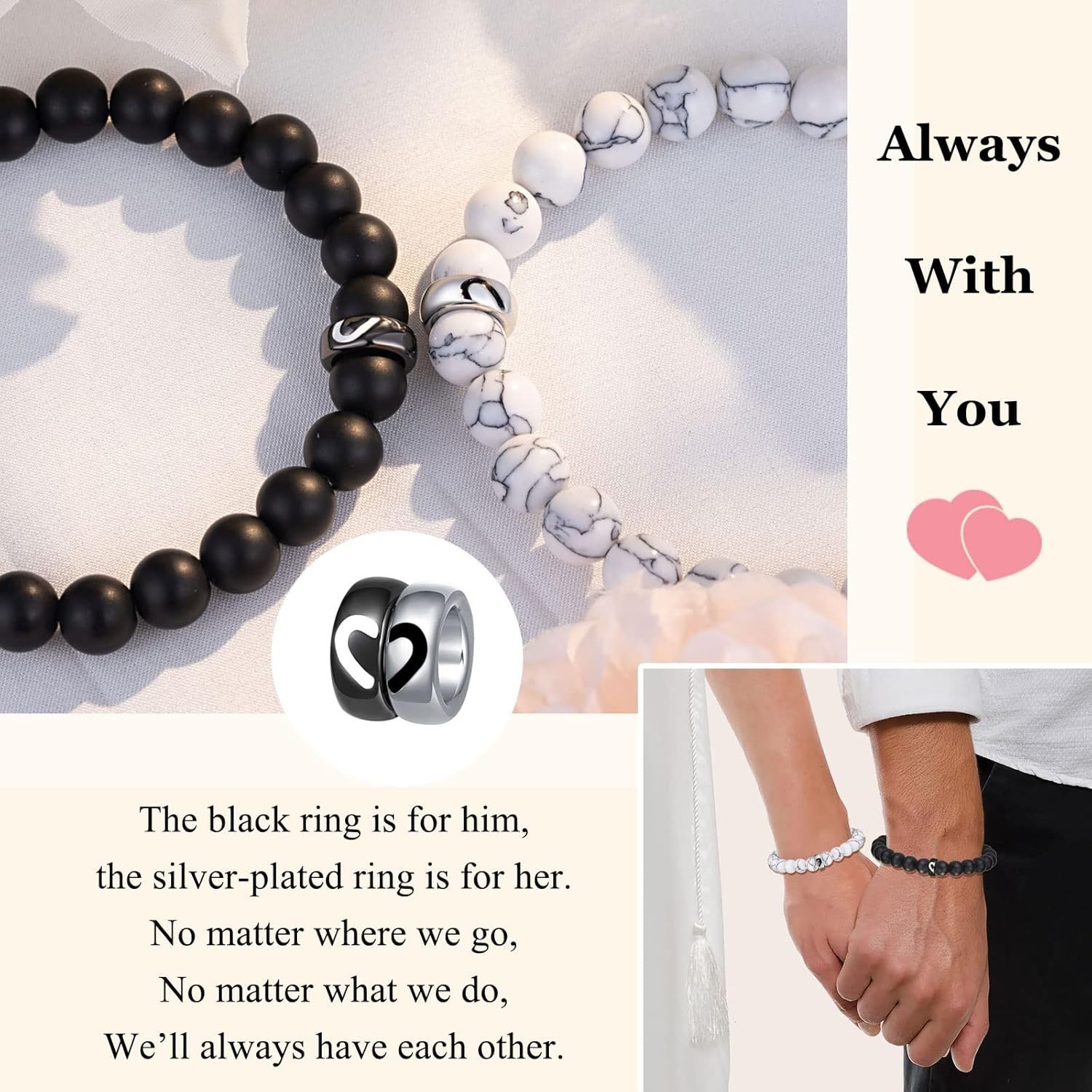 Pinky Promise Couples Bracelets with Heart Design – Gifts for Any Occasion