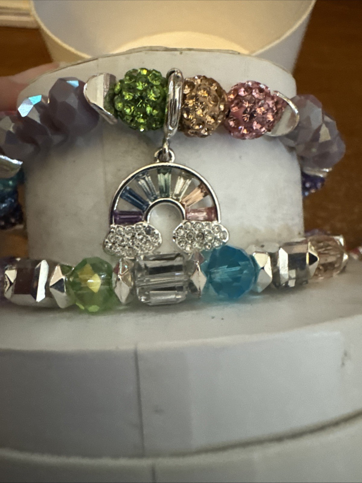 BOMB PARTY SPRING 2024 STACKS RBP6923 AFTER THE RAIN RAINBOW SILVER PLATING
