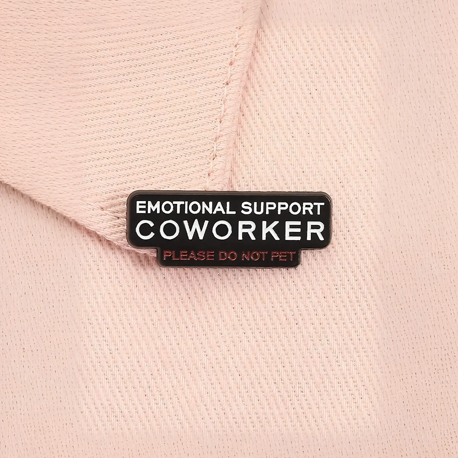 2PCS Emotional Support Coworker Pin, Please Do Not Pet Office Humorous Red White