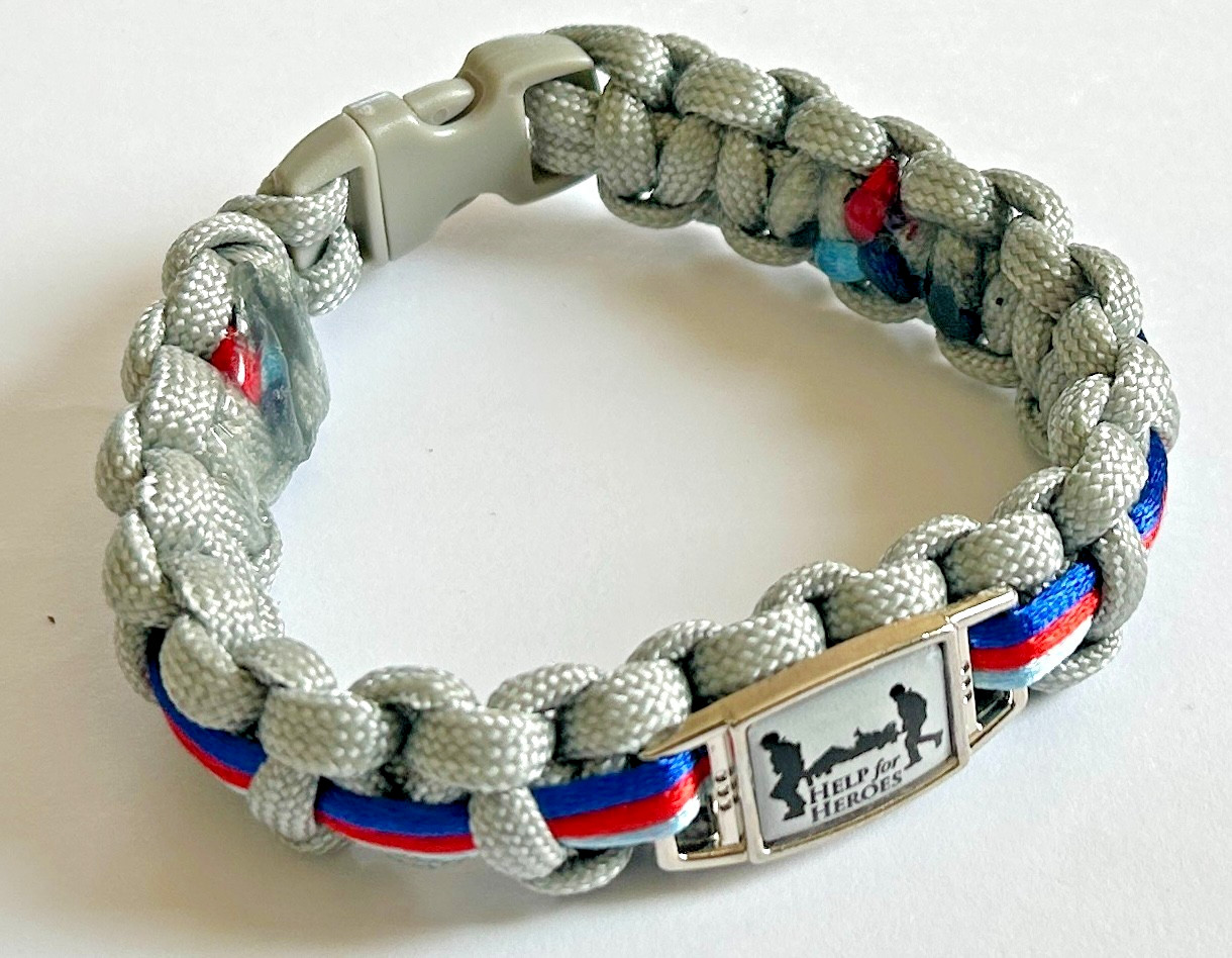 NEW! MILATARY COLOURS : Help For Heroes/Stretcher Bracelet (3 Sizes/7 Colours)