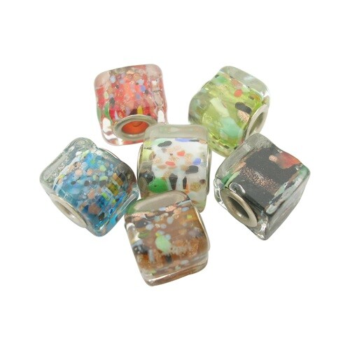 Wholesale Lot 25 50 100 250 European Bracelet Beads Mixed Murano Art Glass NEW