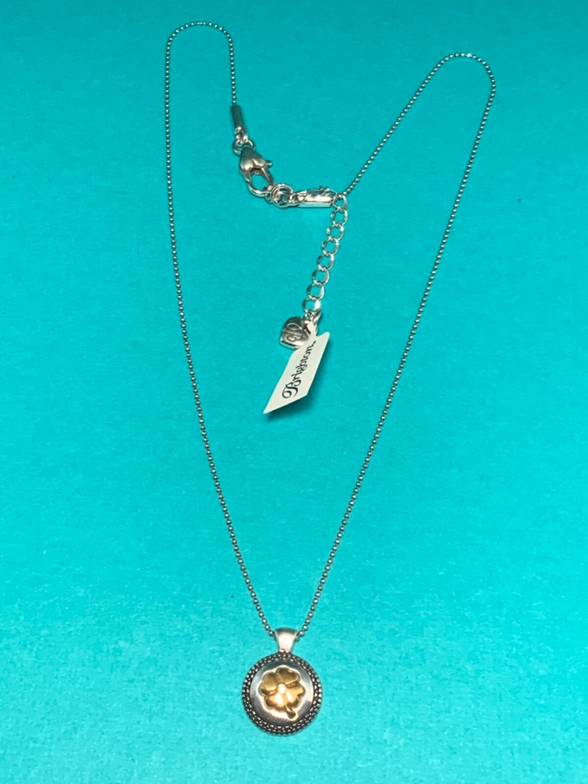 🌸 BRIGHTON Necklace Two Tone Crystal “Cherished Lucky” 16-18” (N12) NWT 🌸
