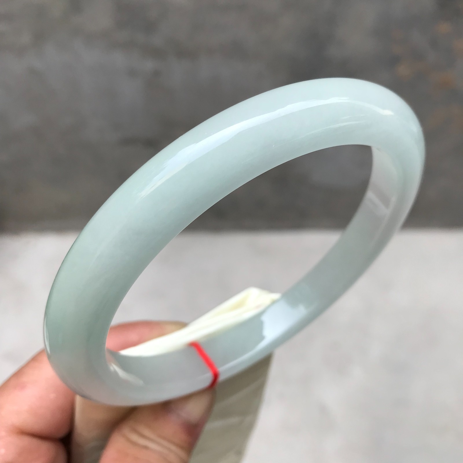 84MM Natural Icy Green Jadeite Jade Bracelet Burma Jadeite Jade Big Bangle