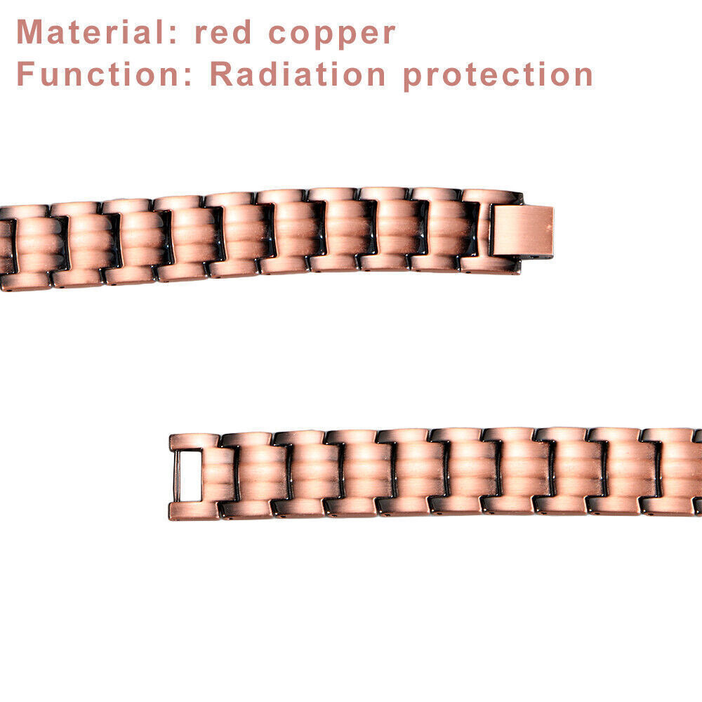 1/2x Men’s Bracelet Magnetic Therapy Arthritis Pain Relief Pure Copper Bangle US
