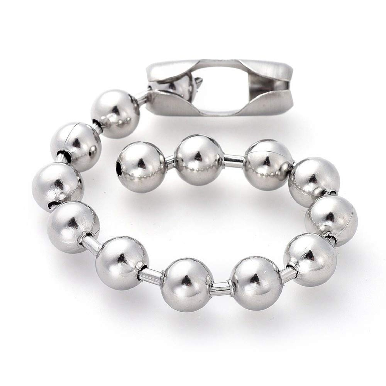 LZD 6-10″ Stainless Steel Ball Chain Beads Bracelet Silver Gold Multicolor 2/…