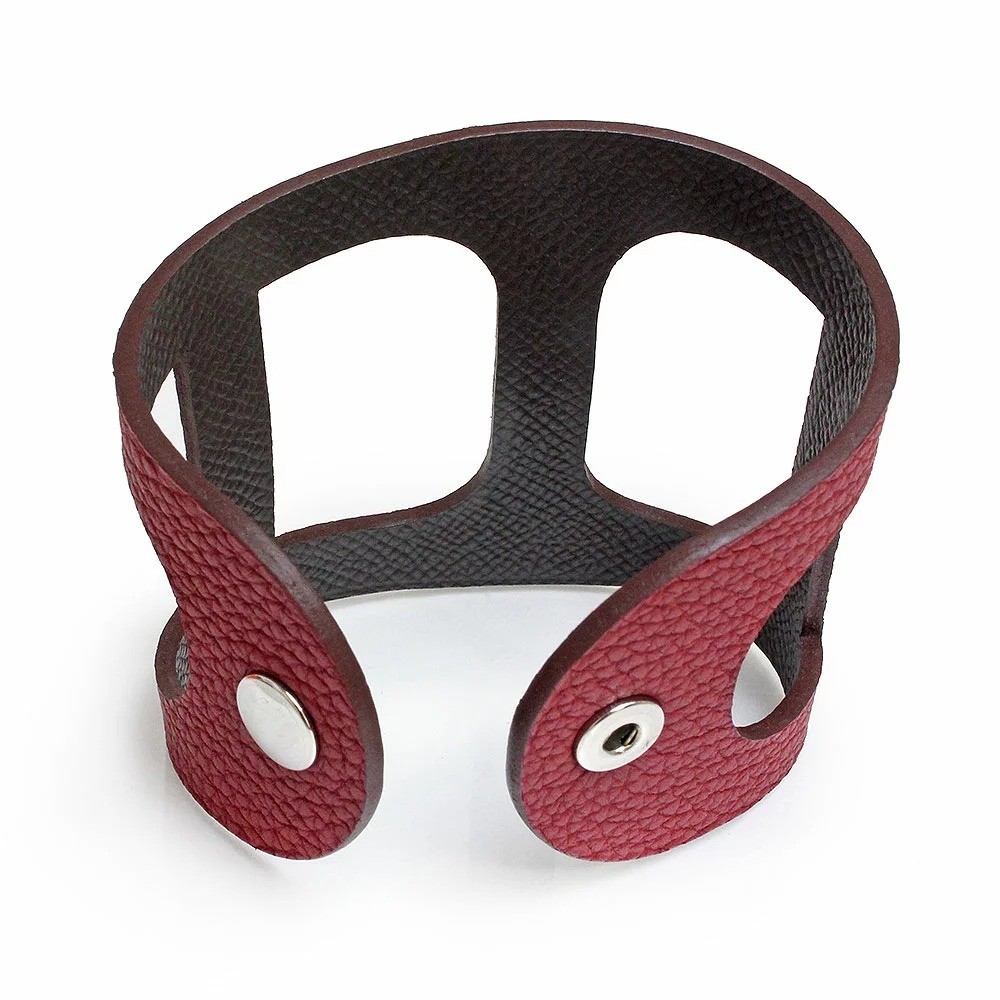 HERMES Petit H Nu Chaine d’Ancre Bracelet in Togo Leather, Epsom Leather Mint