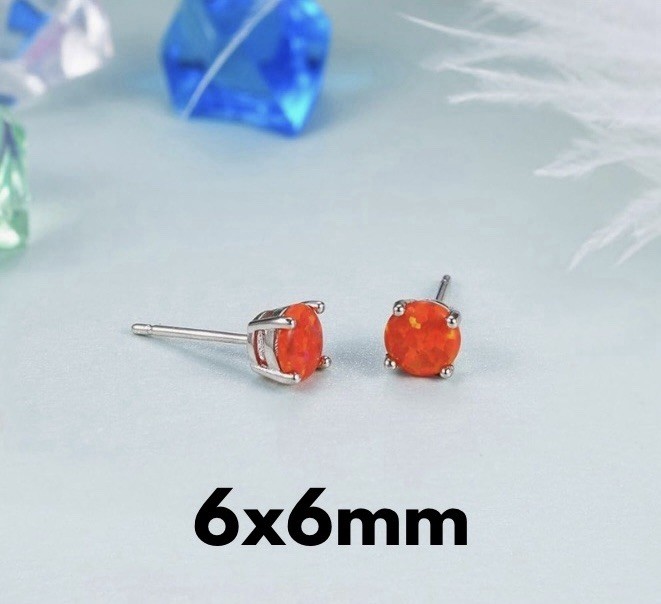 DEAL! Orange Fire Opal Red Orange Garnet Cross Necklace, Earrings, Ring 9 Set