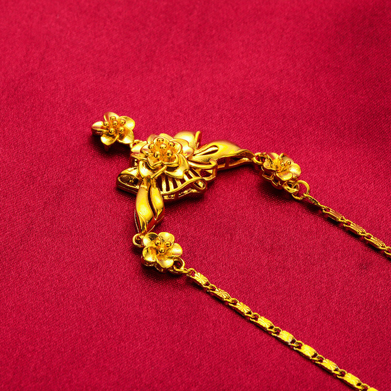Women’s 22K 24K Thai Baht Yellow Gold Gp Filled Necklace Jewelry