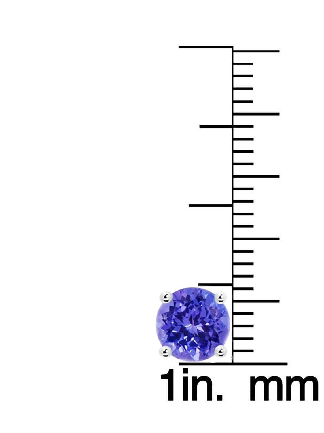 925 Sterling Silver Genuine Tanzanite Round Gemstone 4.00CT Women’s Earrings