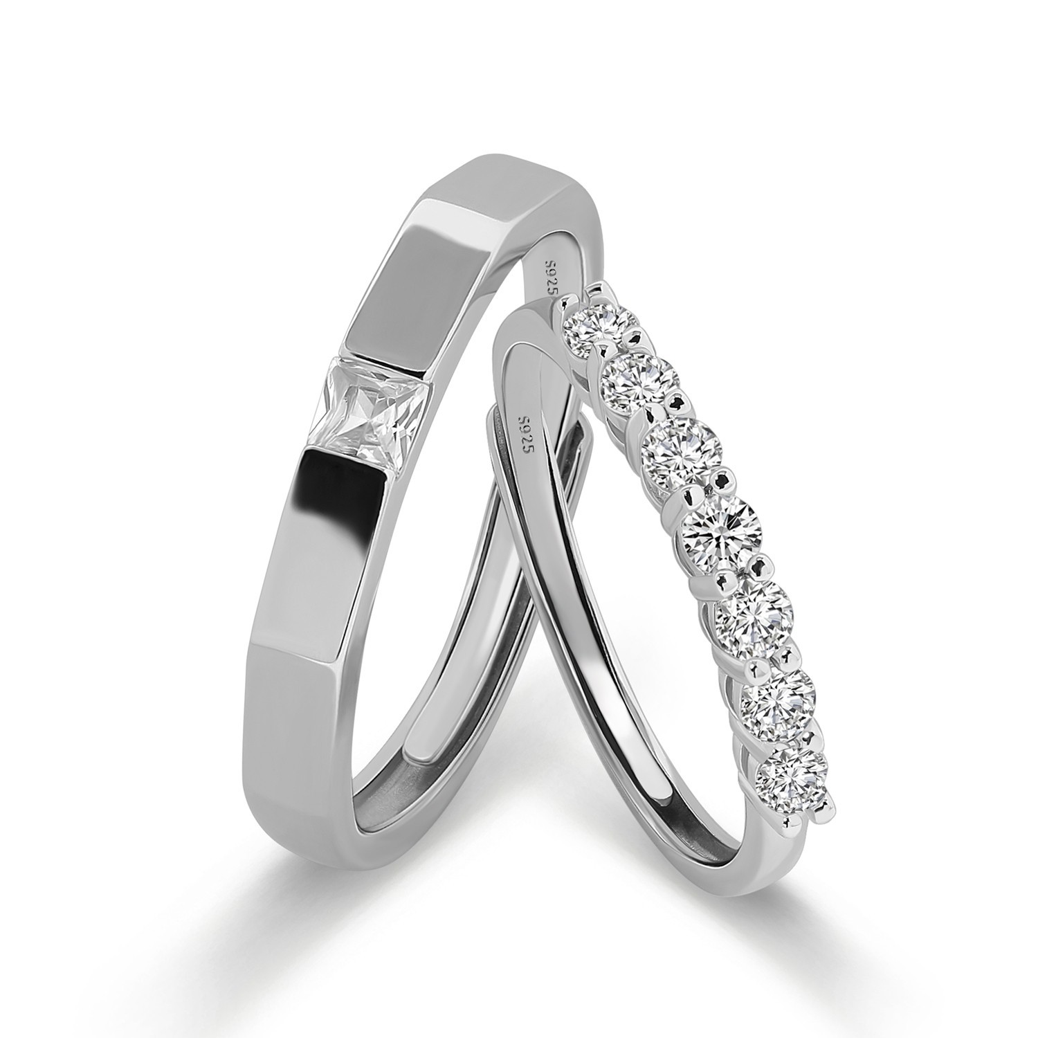Meissa Engagement Rings for Women Couples Matching Sterling Silver Couple Rings