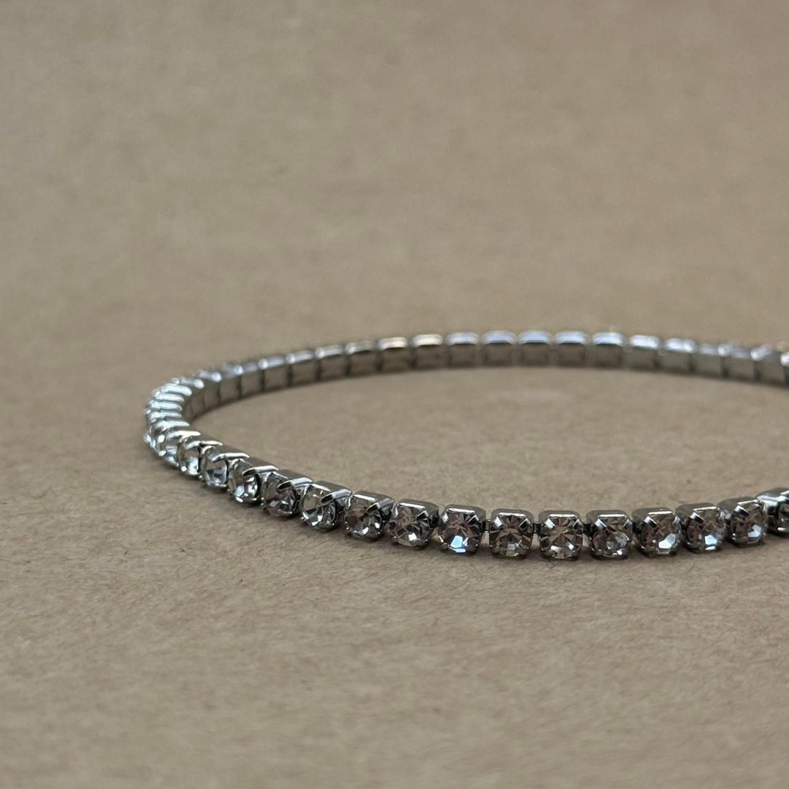 Stainless Steel CZ Tennis Bracelet Silver Cubic Zirconia Stackable Chain