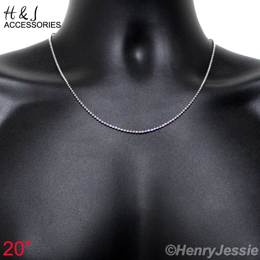 18-30″MEN 925 STERLING SILVER 2MM MOON CUT BEADED CHAIN CZ CROSS PENDANT*SP232