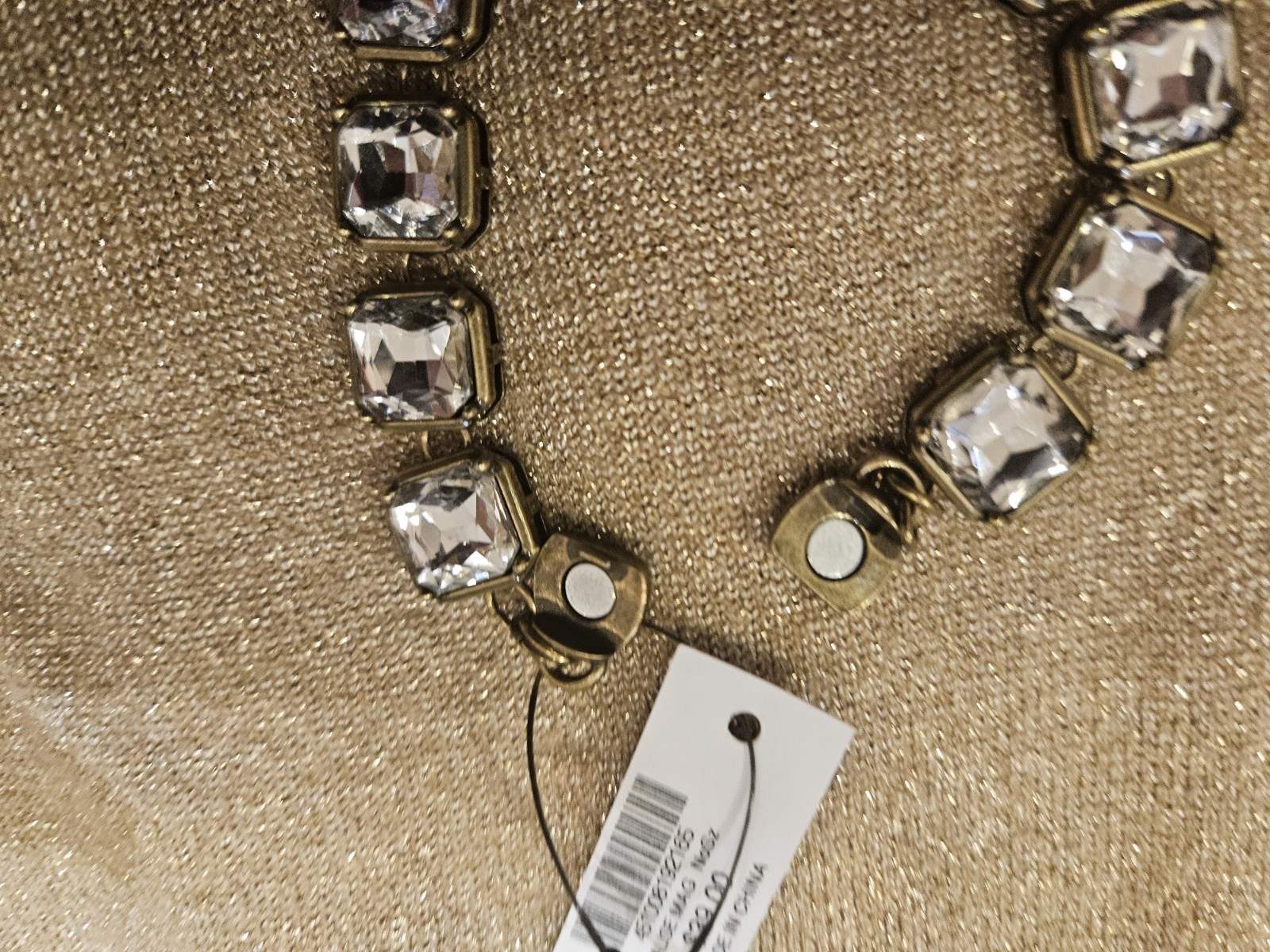 Chico’s Gold & Silver Crystal Magnetic Bracelet NWT $39