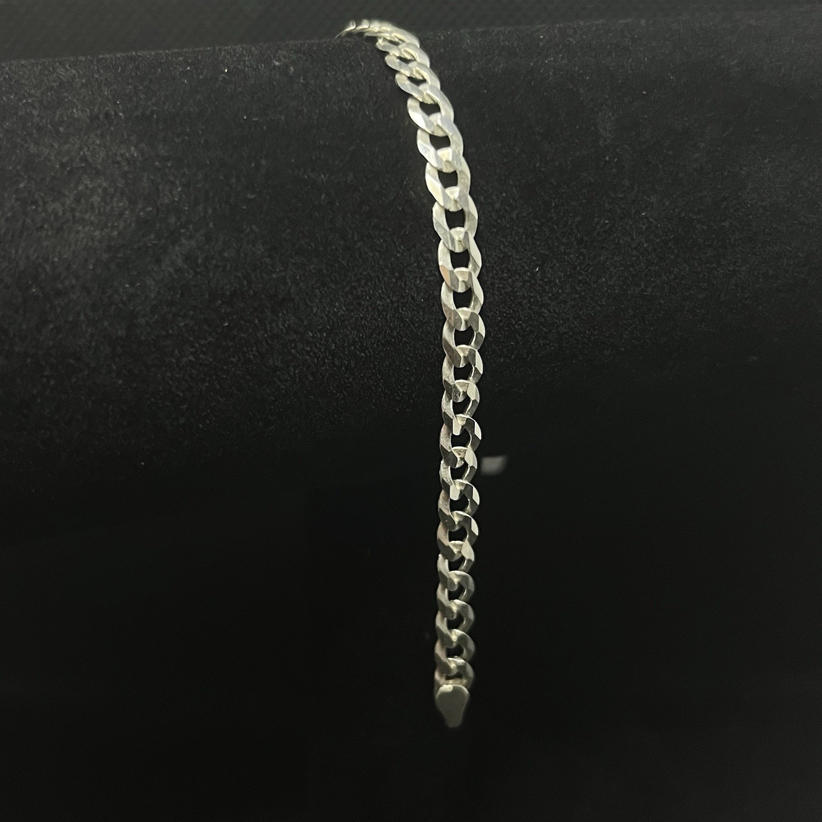 Esclava De Plata 925 Con Tejido Cubano, 925 Silver Bracelet Cuban Link – 6.5 In