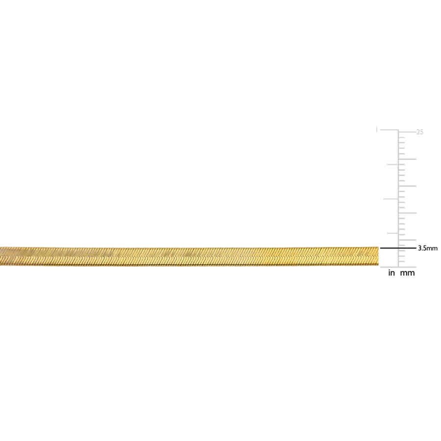 AMOUR 3.5mm Flex Herringbone Chain Necklace In 10K Yellow Gold, 18 In