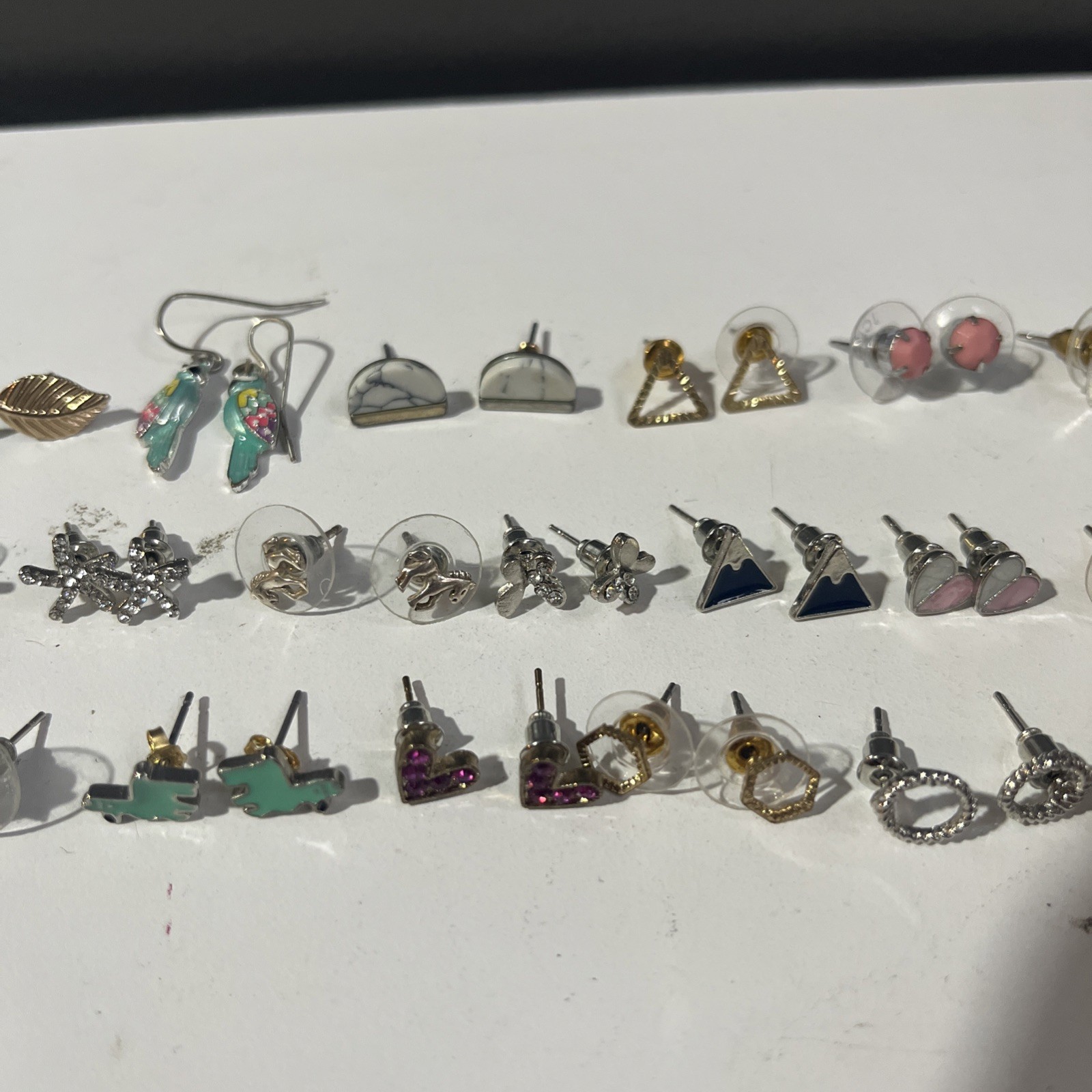 Costume Jewelry Earrings 21 Pairs, Adults And Children Style