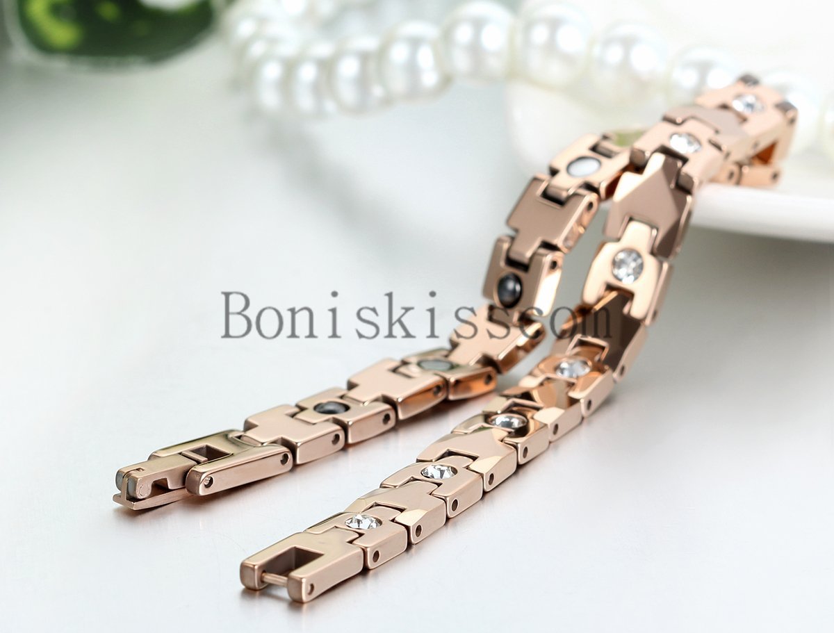 Women’s Charm Tungsten Carbide Health Powerful Bracelet Magnetic Therapy Chain