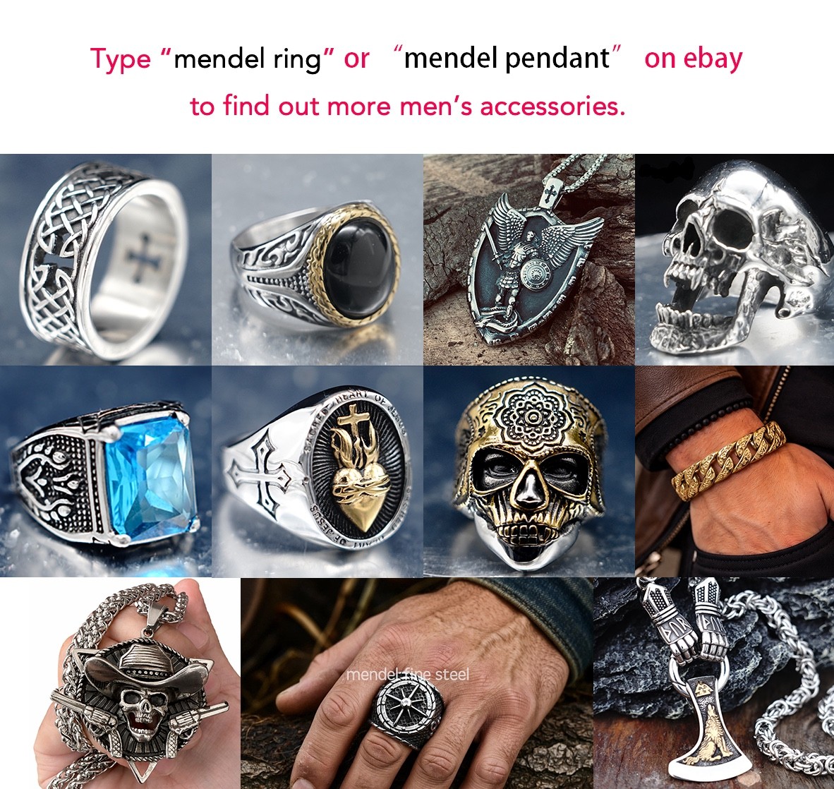 MENDEL Mens Daenerys Red Dragon Ball Claw Necklace Pendant Chain Stainless Steel