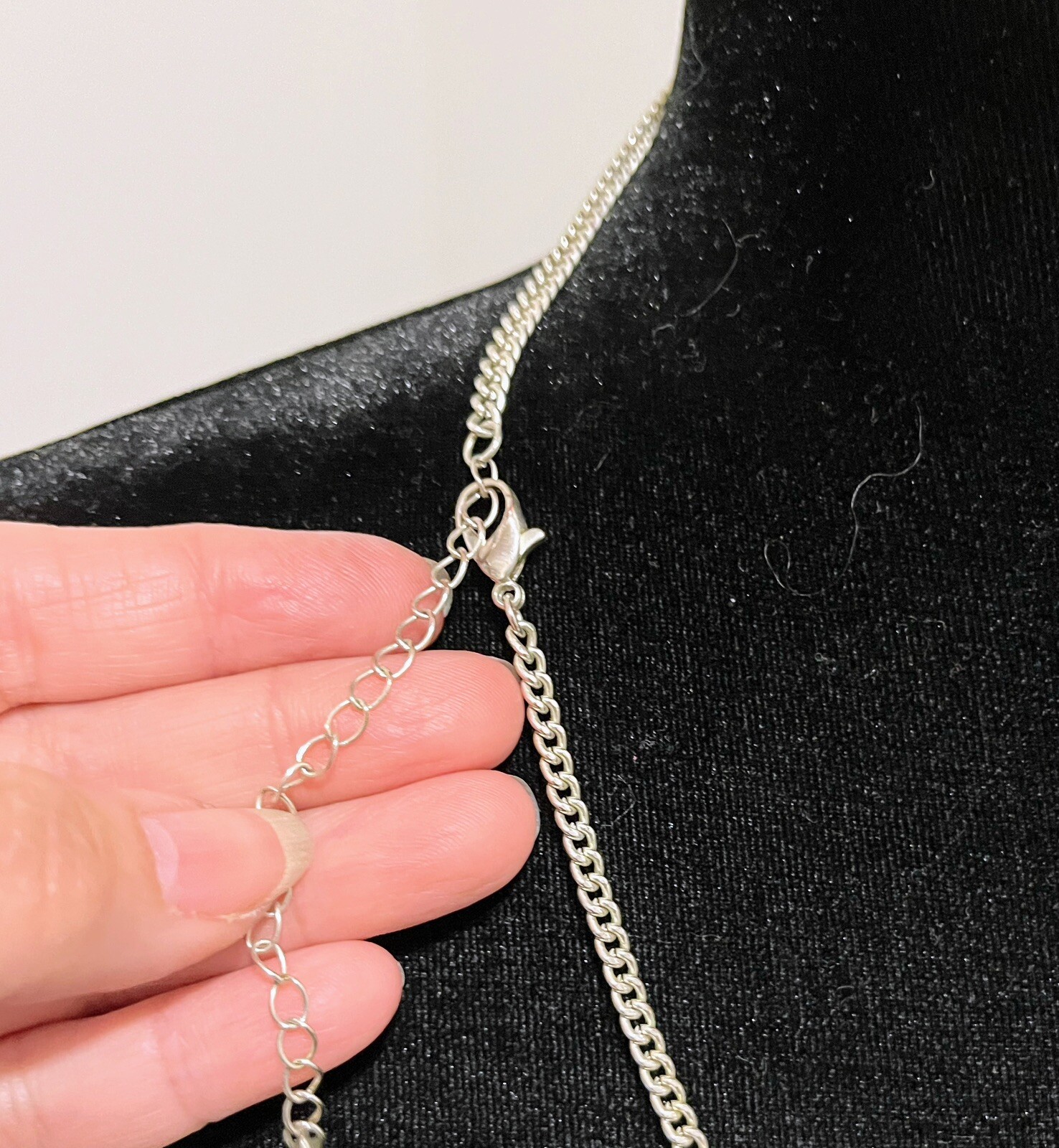 Silver Tone Multi Strand Hammered Bar Rhinestone Statement Necklace