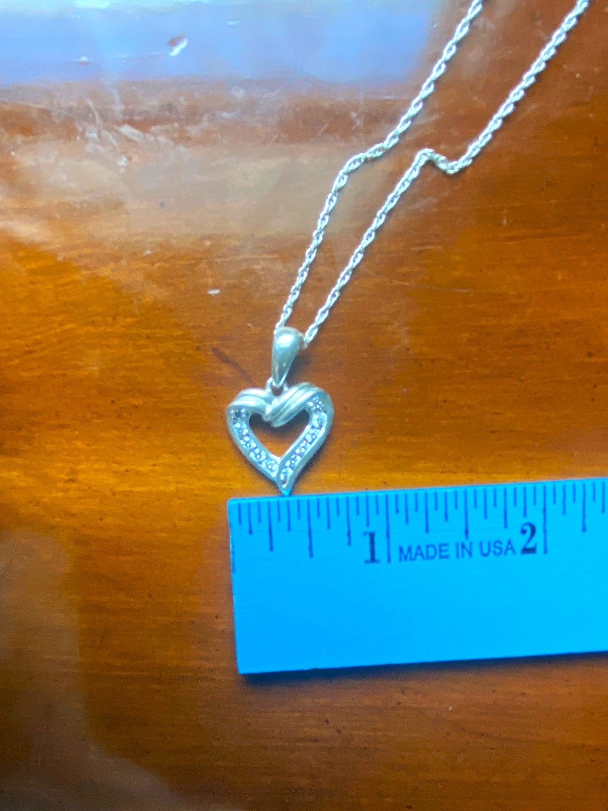 STERLING SILVER 925 HEART PENDANT AND Sterling Silver 18″ Necklace