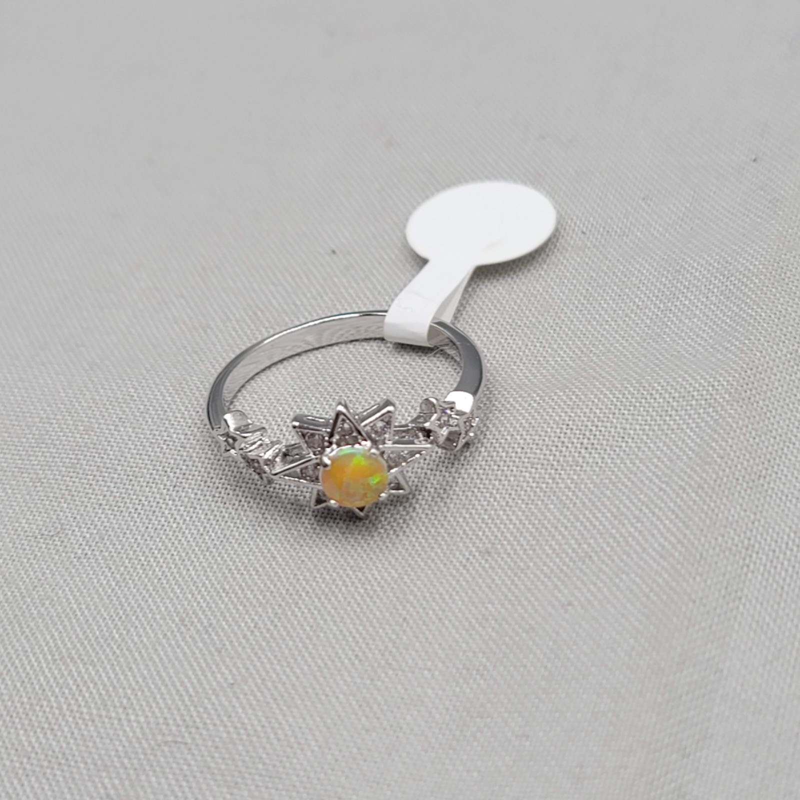 Star Shape Multicolor Yellow Fragrant Jewels Ring Cocktail Size 9.25