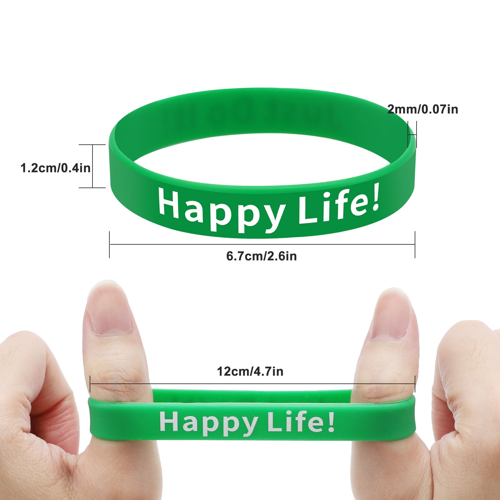 48X Silicone Wristbands Bulk Colorful Rubber Bracelets Party Favors Teens Adults