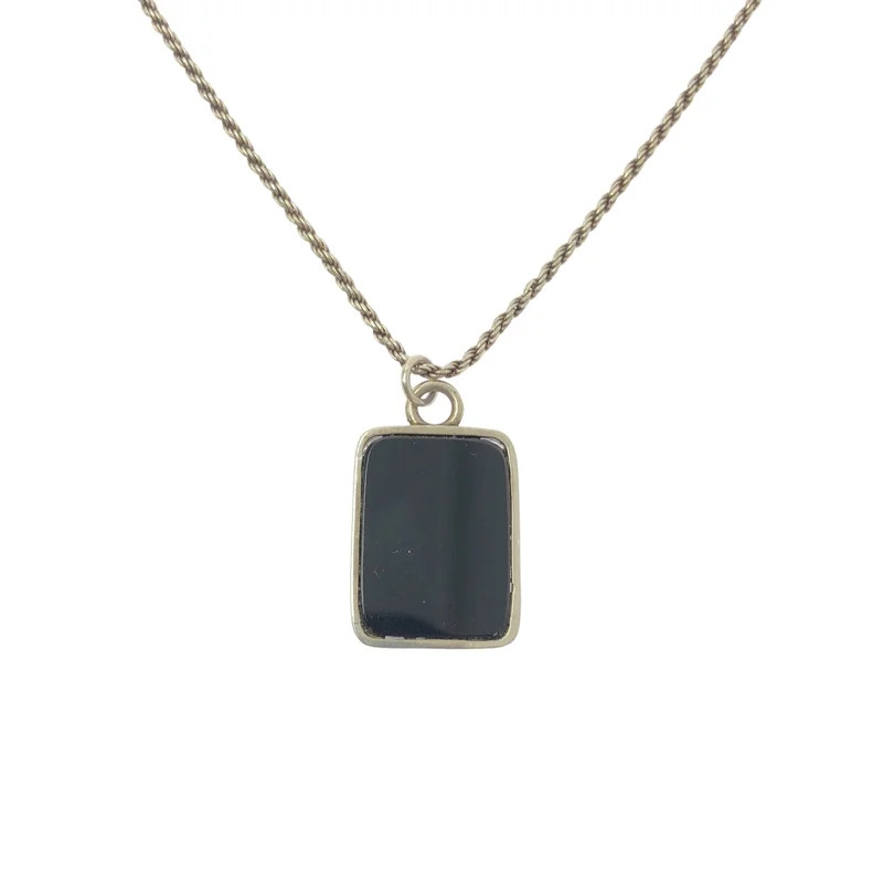 Sophie Buhai RECTANGLE PENDANT SILVER Necklace black Women Used