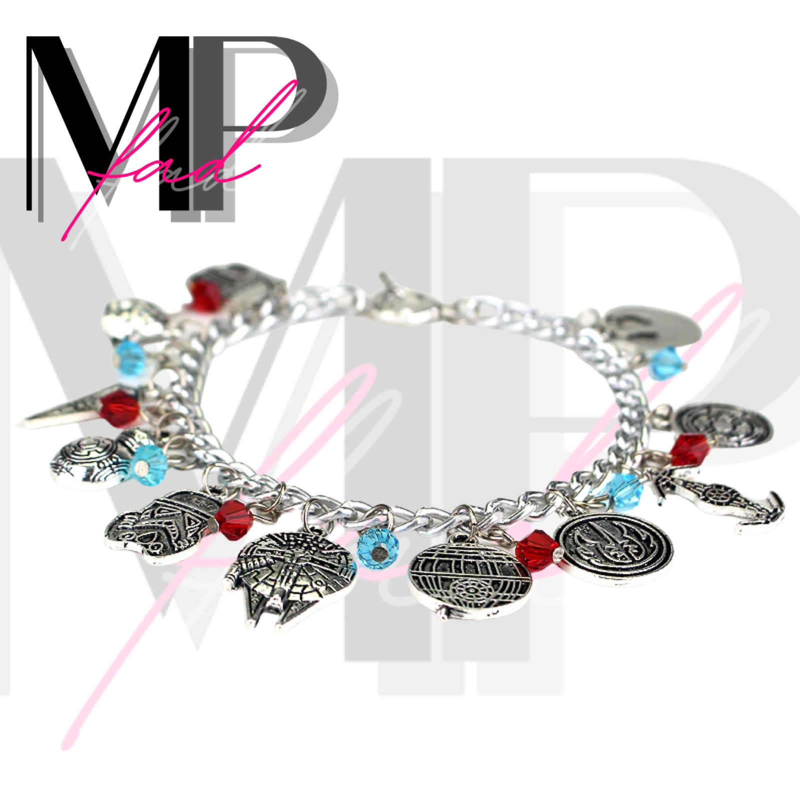 Star Wars Bracelets Charms Toggle Clasp Closure Fashion Vintage Jewelry GIFT BOX