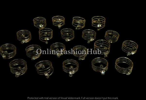 Exclusive Crystal Stainless Steel Spiral Alloy Rings Jewelry Wholesale Lot Gift~