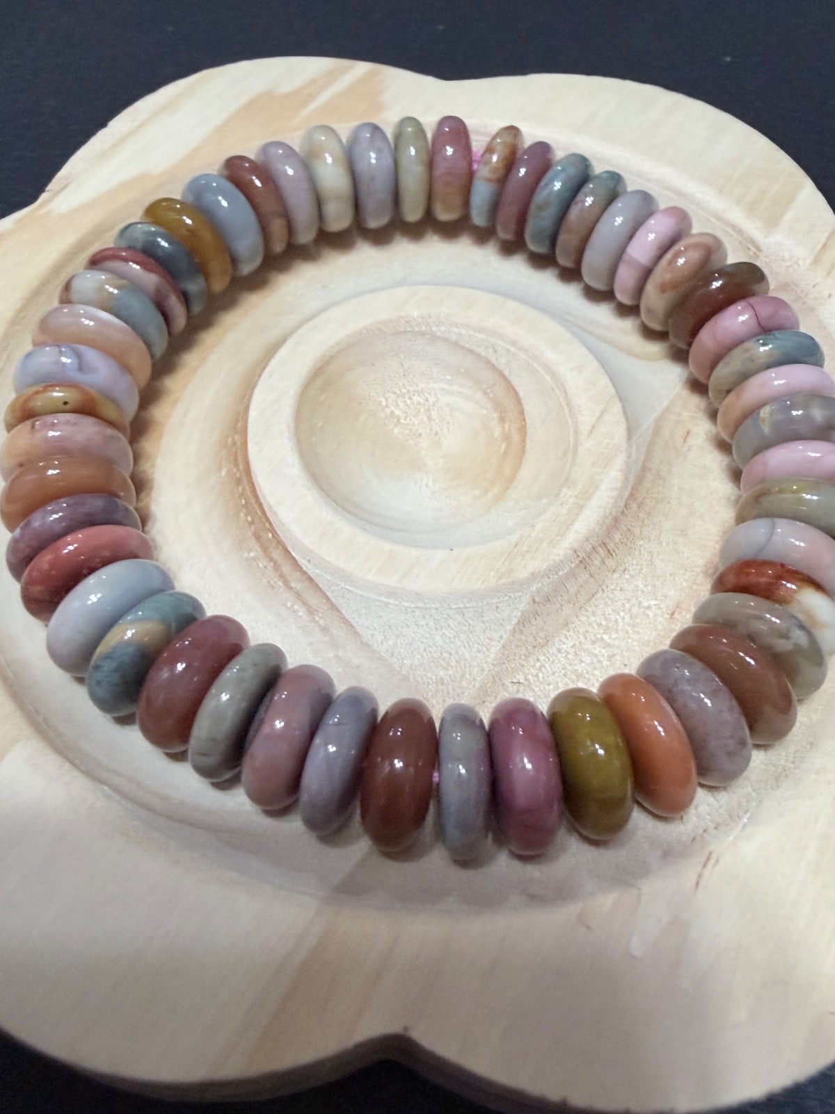 Stunning Stone Alashan Candy Rondell Bracelet – Elastic – see Video!!