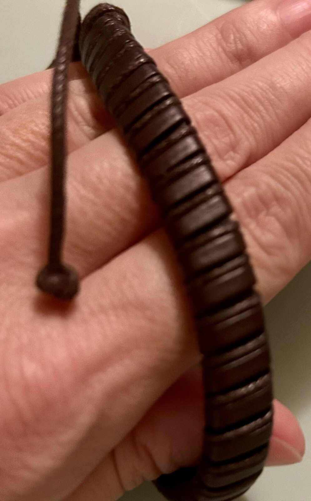 Stackable Brown Faux Leather Adjustable Bracelets Lot Of 9