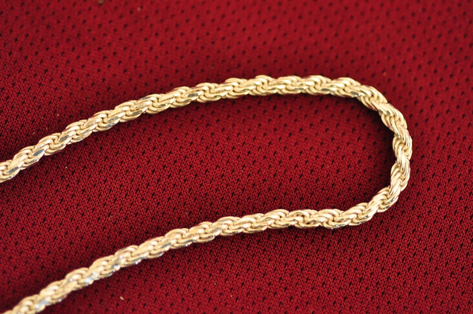 Attractive Italian 925 Sterling Silver Rope Chain – 26″ – 18 g – 3mm  – Italy
