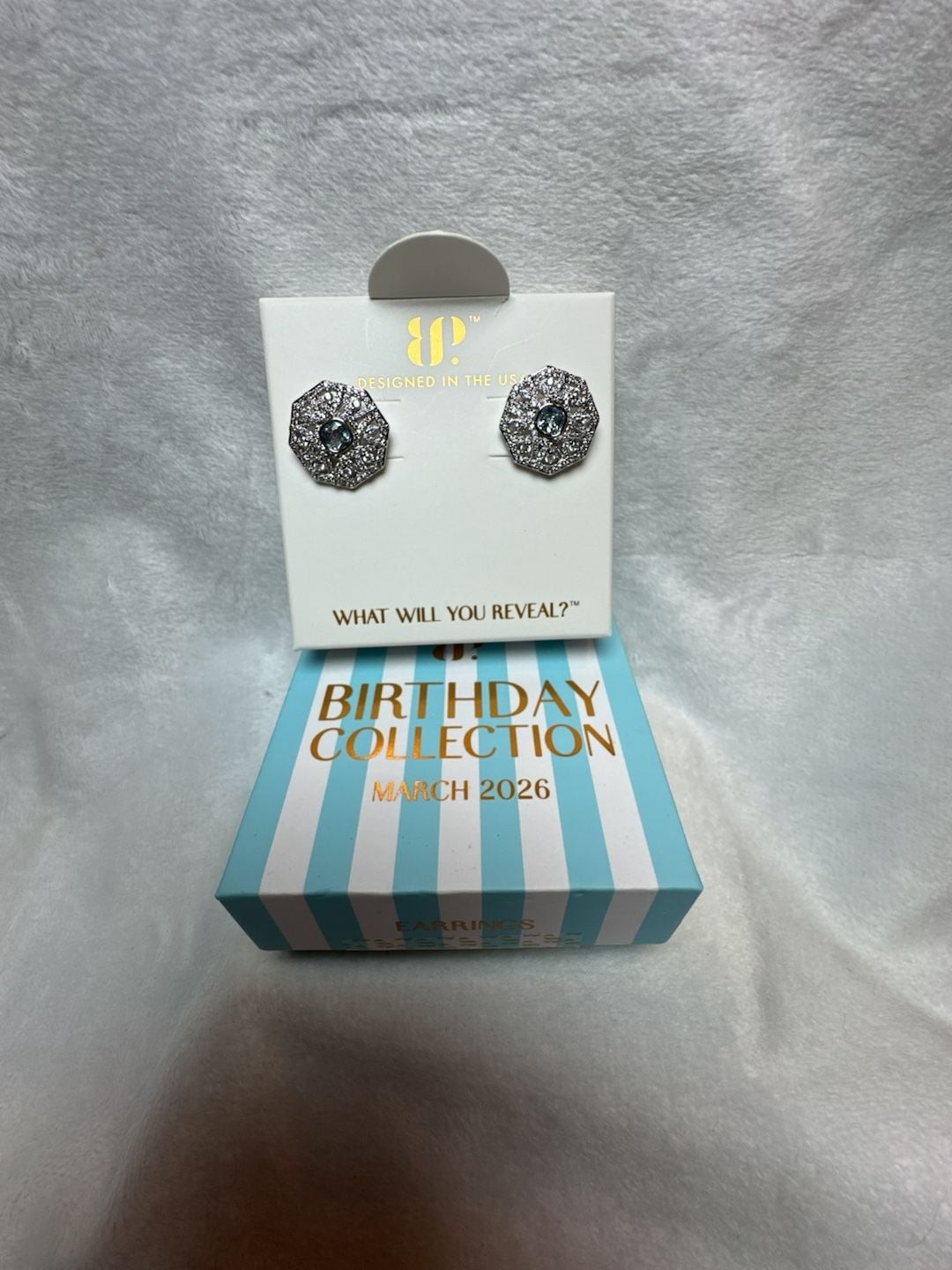 BP March 26 For Keeps – Aquamarine CZ on Rhodium