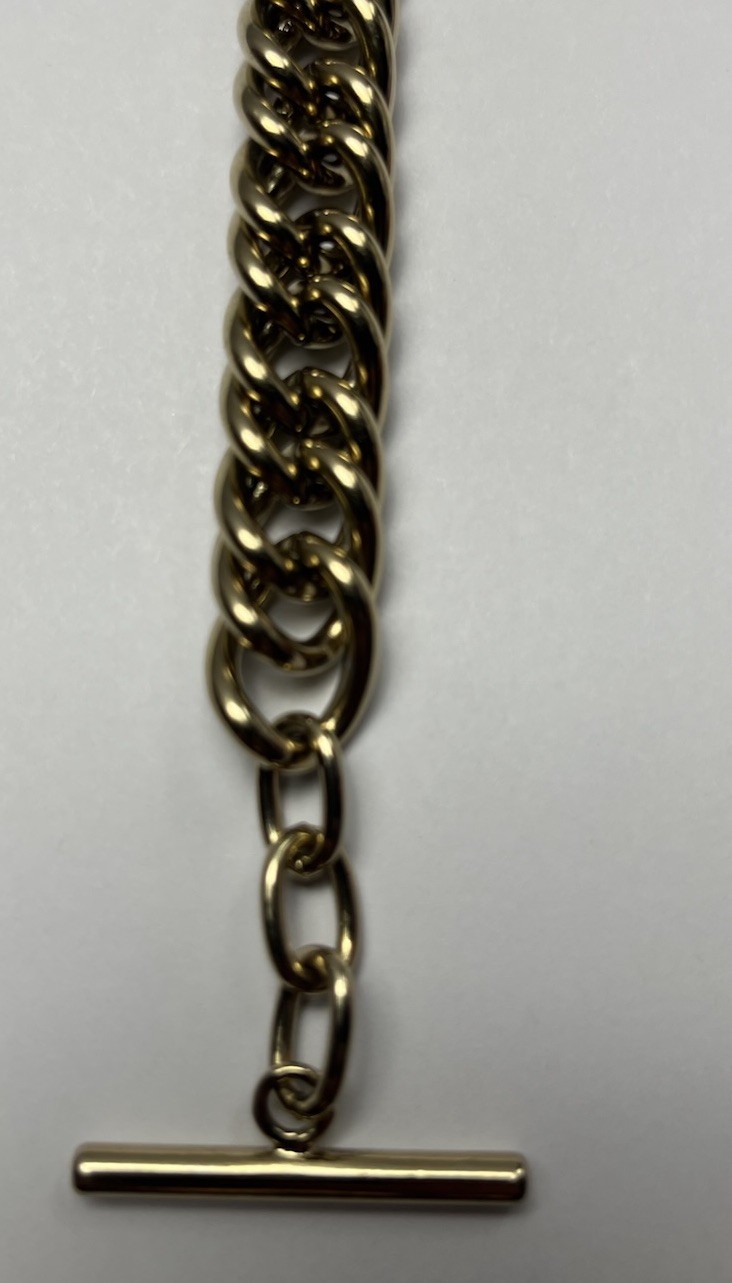Dyrberg & Kern Gold Tone Chunky Toggle Bracelet | Danish Designer Jewelry