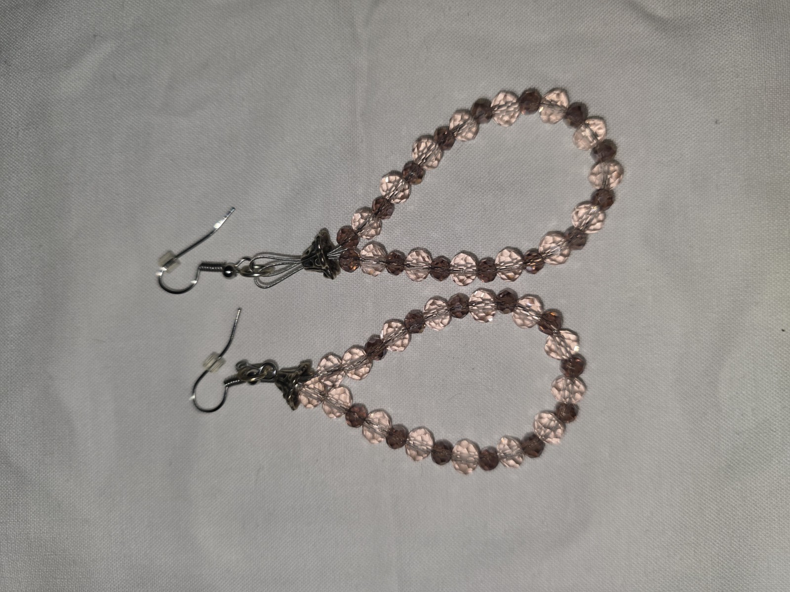 Sparkly earrings for women , shiny beads handmade