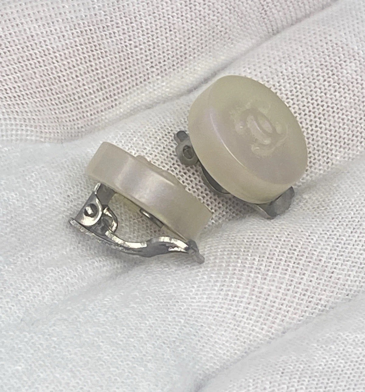 Chanel CC clip On Earrings